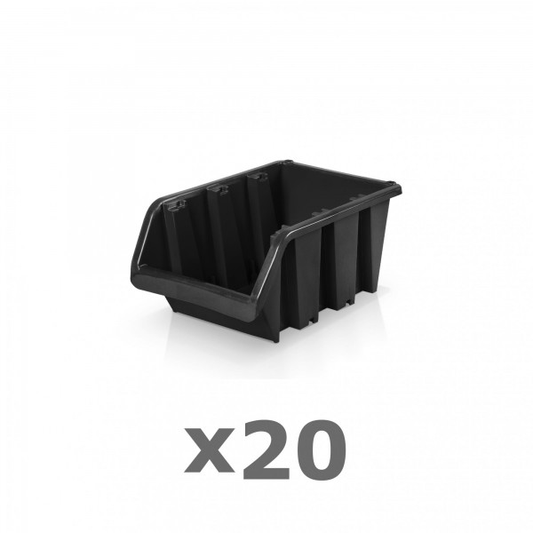 20 x Lagerbox Größe 1 schwarz