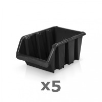 5 x Lagerbox Größe 3 schwarz 5 x Lagerbox Größe 3 schwarz