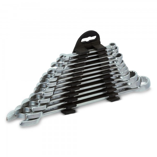 12 tlg. Ring- Maulschlüsselsatz (6 - 22 mm) + Halterung