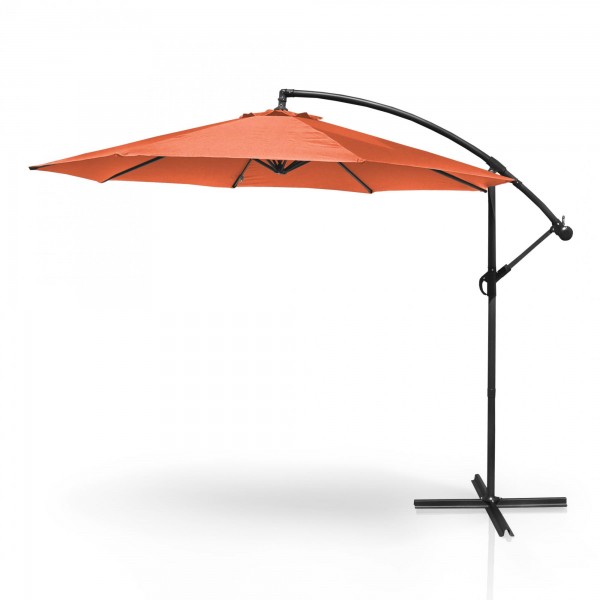 Ampelschirm Banana 300 cm - Farbe: terracotta - höhenverstellbar