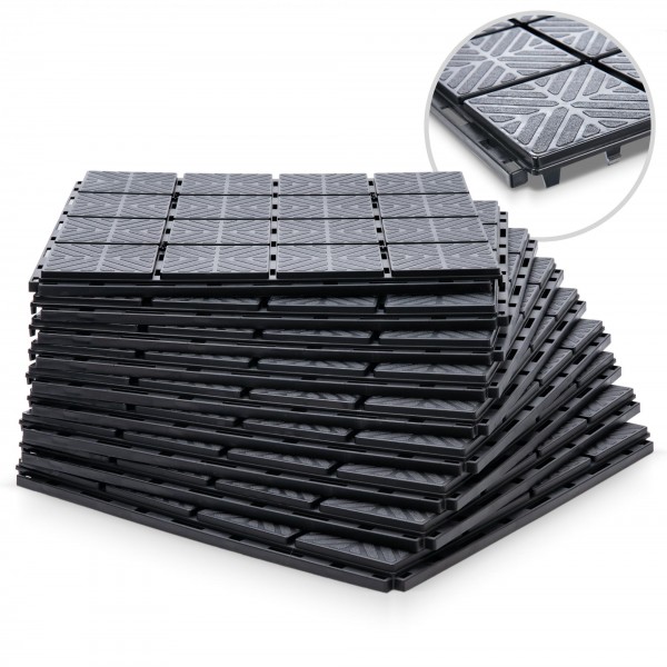 Kunststoff Beetplatten - 1,5 qm - schwarz - 400 x 400 x 20 mm