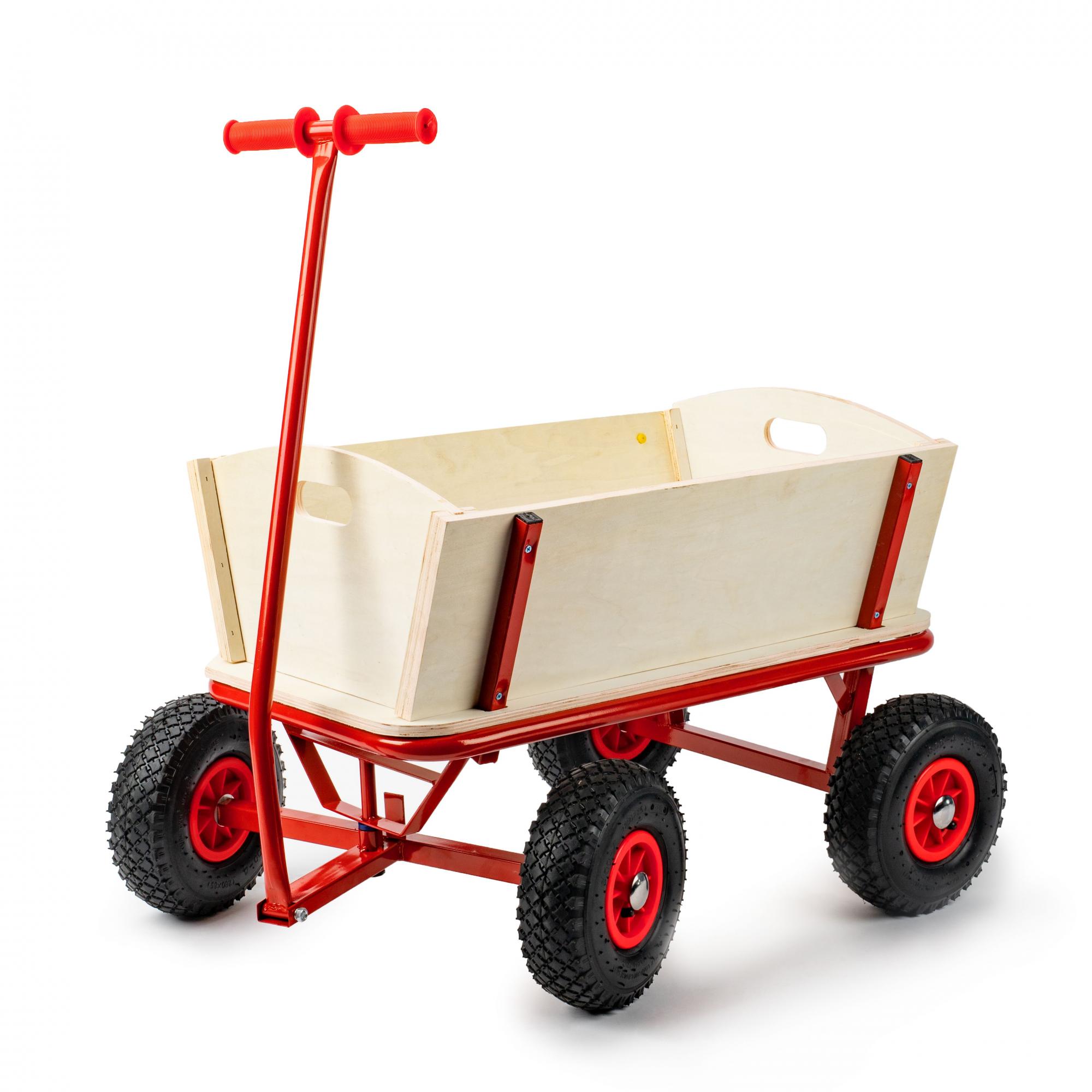 Berlan Bollerwagen Holz mit Stahlrohrrahmen bis max. 150