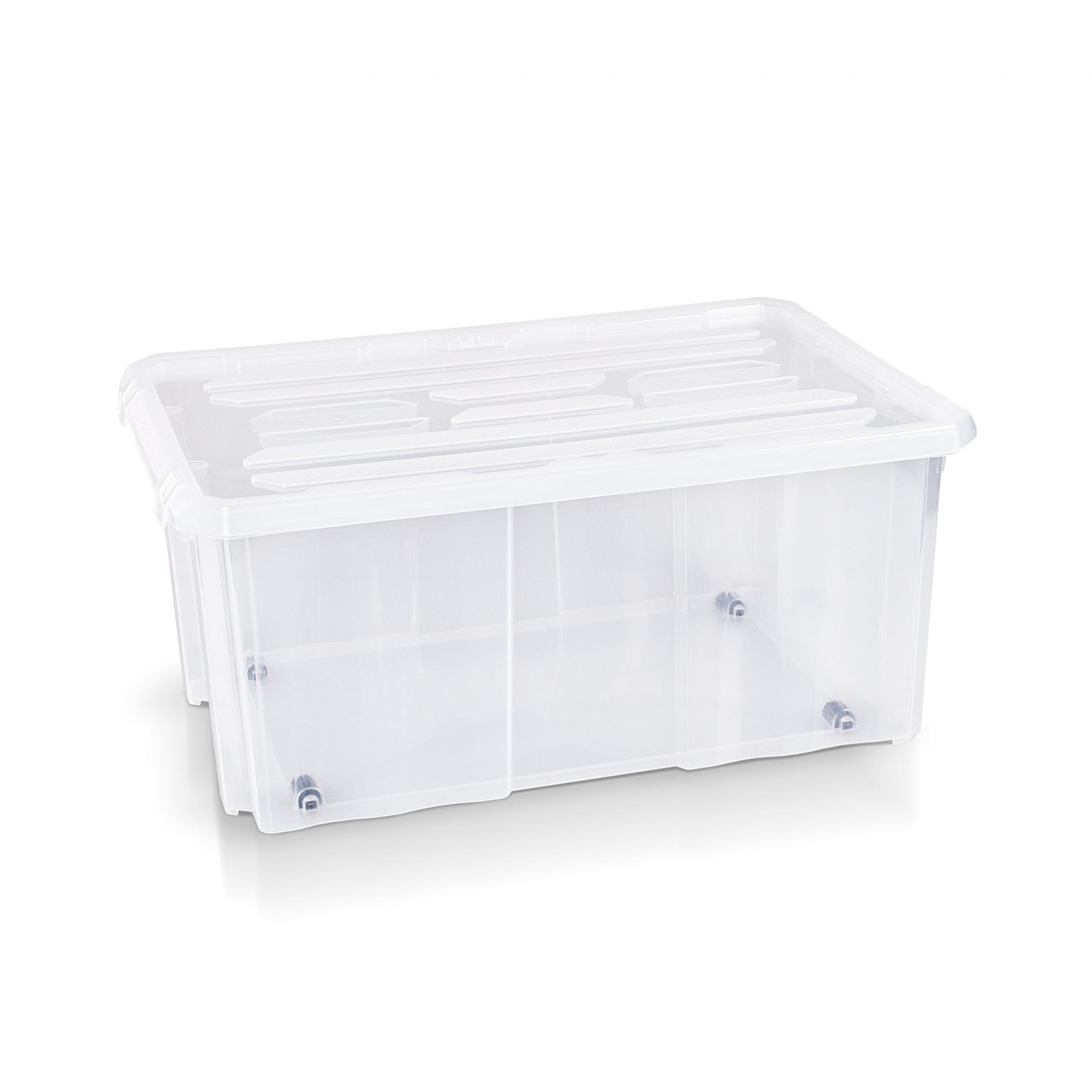 Aufbewahrungsbox + Deckel 60 x 40 x 26.5 cm transparent, Garderobe &  Aufbewahrung, Wohnen, Haushalt & Wohnen