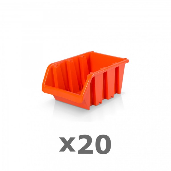 20 x Lagerbox Größe 1 rotbraun