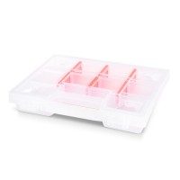 Vorschau: Kunststoff Sortimentskasten transparent - 11 Fächer - 195x155x35 mm Vorschau: Kunststoff Sortimentskasten transparent - 11 Fächer - 195x155x35 mm