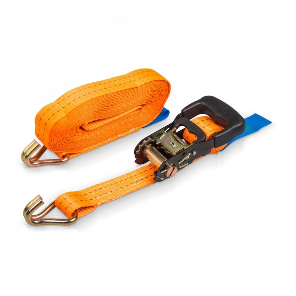 8 Meter x 35 mm Ratschen Spanngurt mit Haken - 2000 kg - 2-teilig