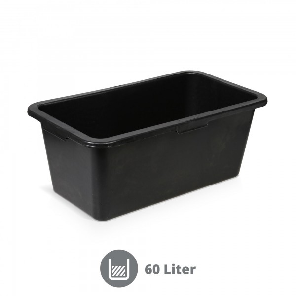 60 Liter Mörtelkasten schwarz