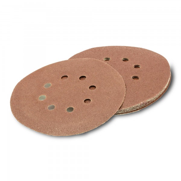 10 x Klett Schleifscheibe 8-Loch - 150 mm / K80