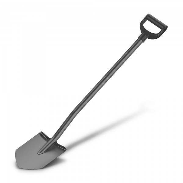 Gärtnerspaten spitz BASIC mit Trittschutz - 1125 mm