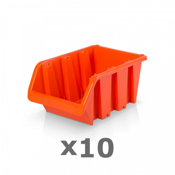 10 x Lagerbox Größe 3 rotbraun