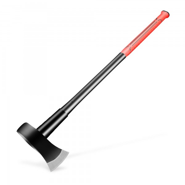 Spalthammer 3000 g mit 91 cm Glasfasergriff - rot/schwarz