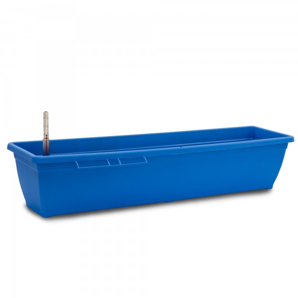 Bewässerungskasten 80 cm AquaToscana blau + Wasserstandsanzeiger