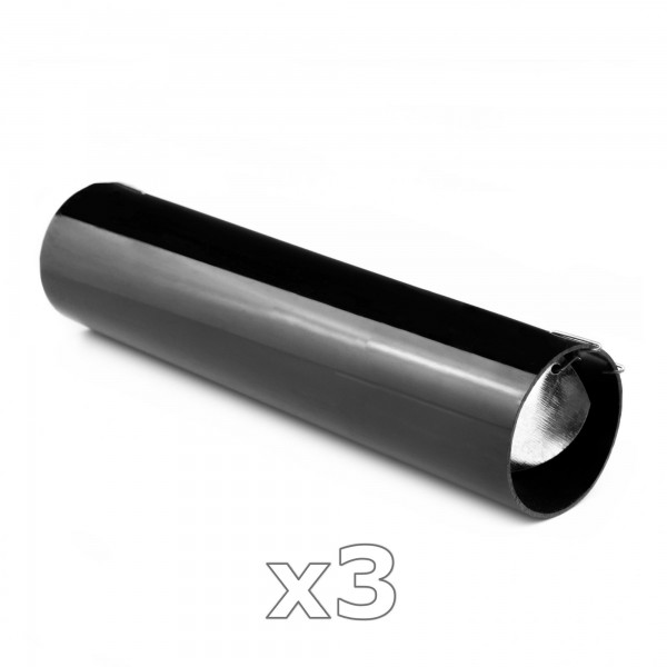 3 x PVC Röhrenfalle - Lebendfalle für Nager mit Sichtschlitz - schwarz