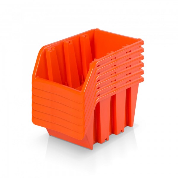 5 x Lagerbox Größe 4 rotbraun